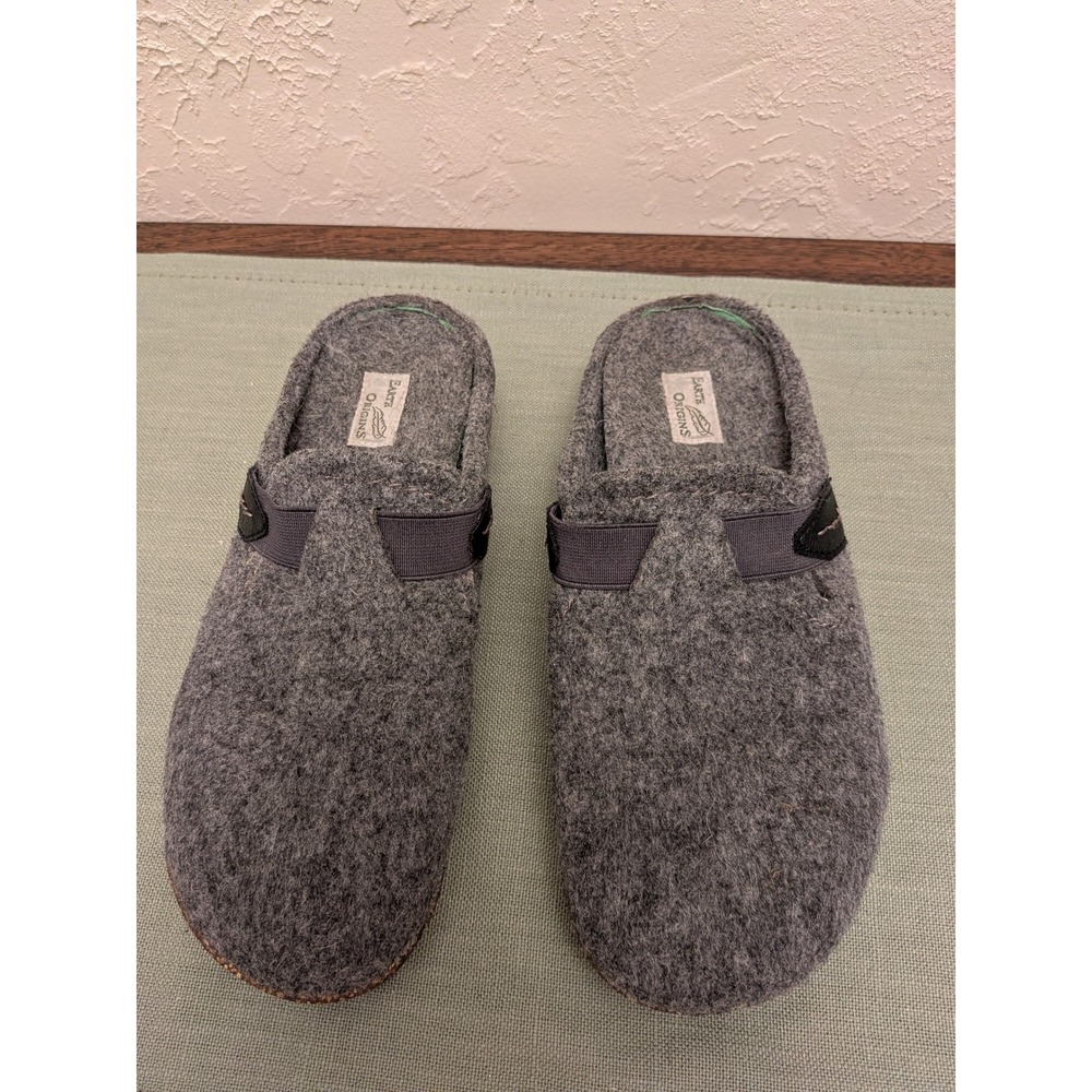 Earth Origins Jenna Grey Felted Fabric Clog Mules Womens 6.5‎ Cork Sole